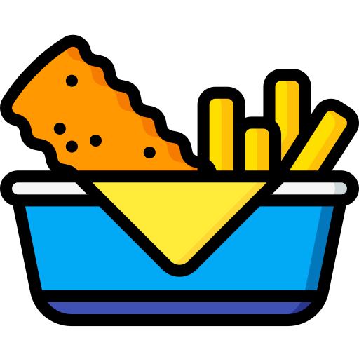 Fish and chips Basic Miscellany Lineal Color icon