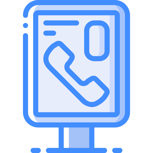 공중 전화 Basic Miscellany Blue icon