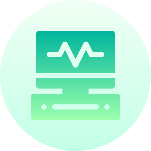 electrocardiograma Basic Gradient Circular icono