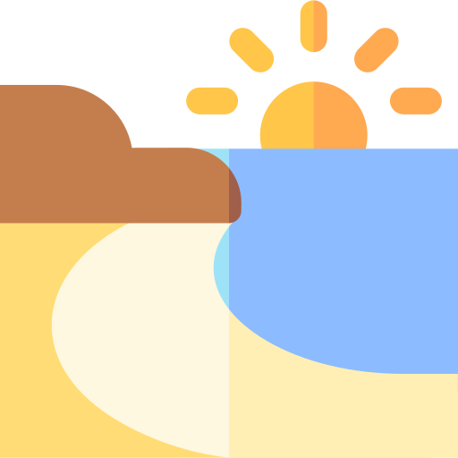 пляж Basic Rounded Flat иконка