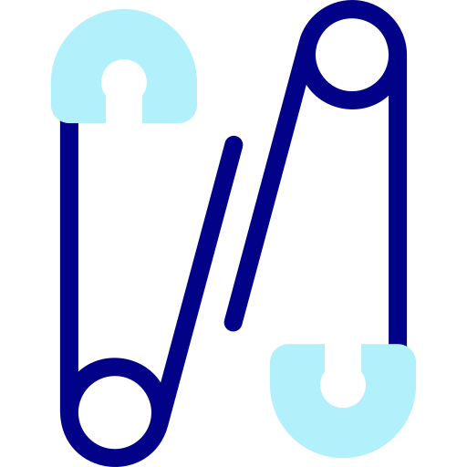 sicherheitsnadel Detailed Mixed Lineal color icon