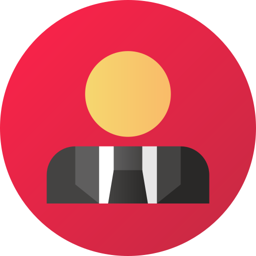 Businessman Flat Circular Gradient icon