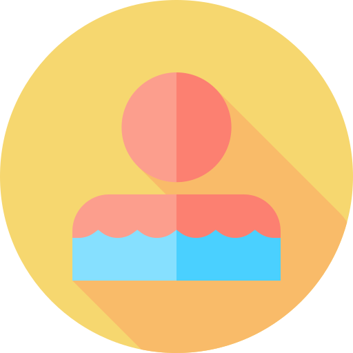 Swimmer Flat Circular Flat icon