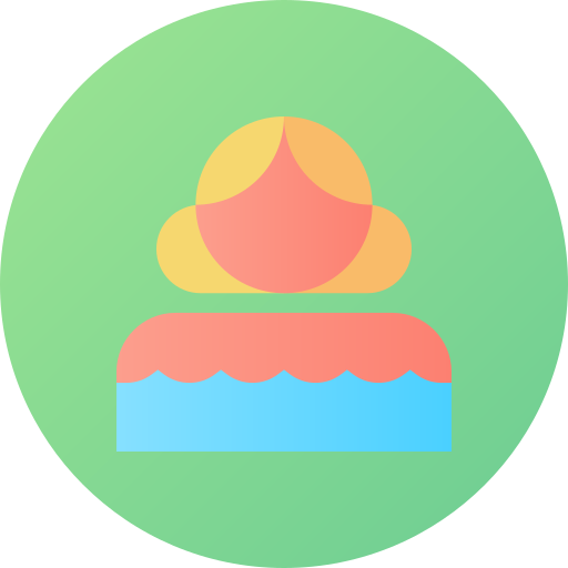 Swimmer Flat Circular Gradient icon
