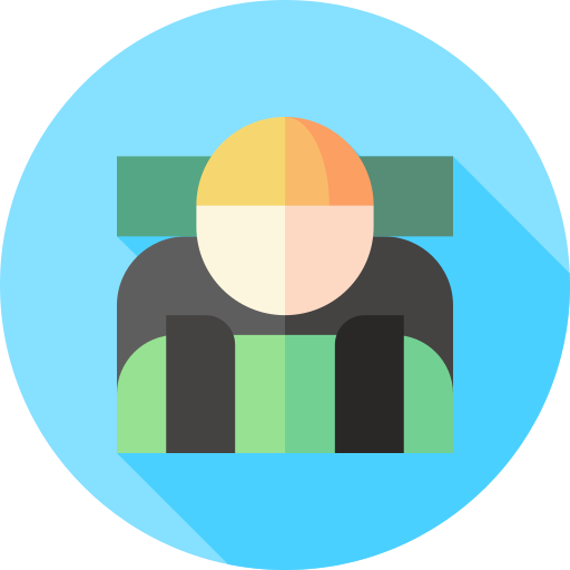 backpacker Flat Circular Flat ikona