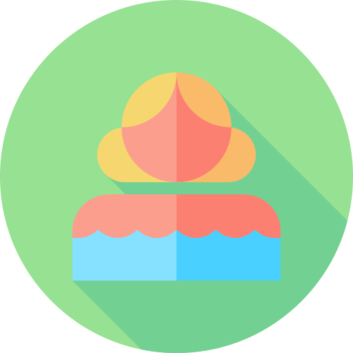 nadador Flat Circular Flat icono