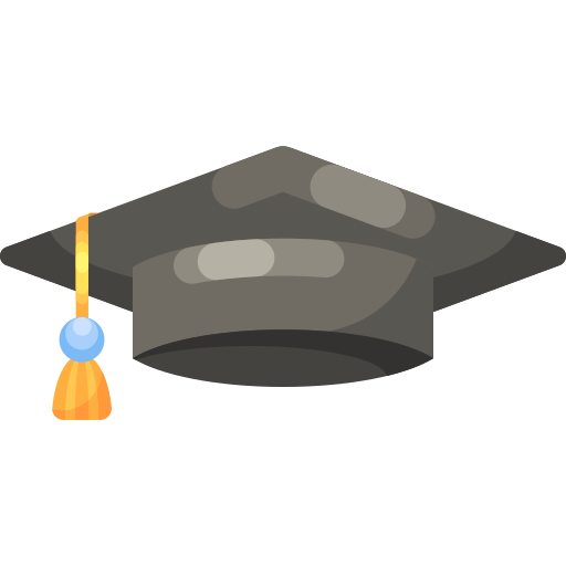 Mortarboard Special Shine Flat icon