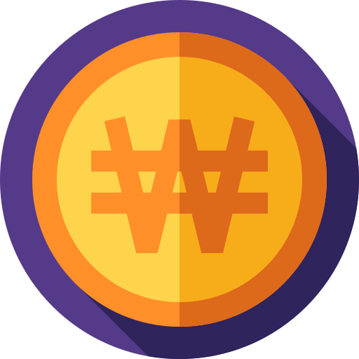 Won Flat Circular Flat icon