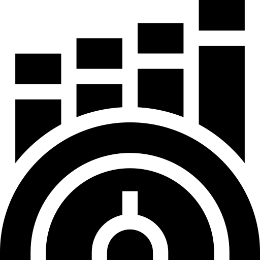 benchmarking Basic Straight Filled icoon