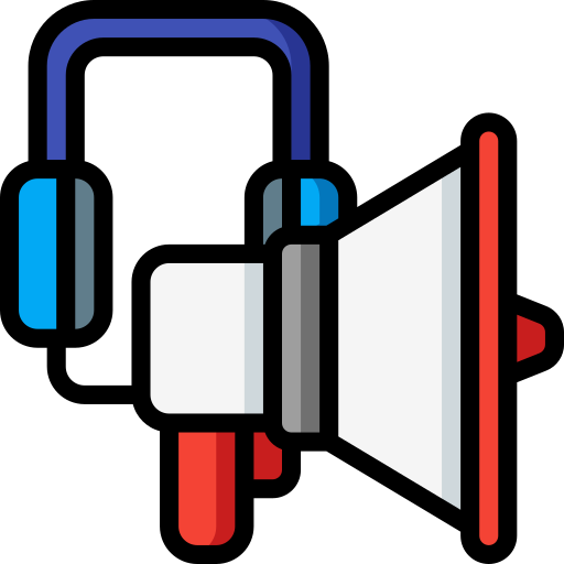 Megaphone Basic Miscellany Lineal Color icon