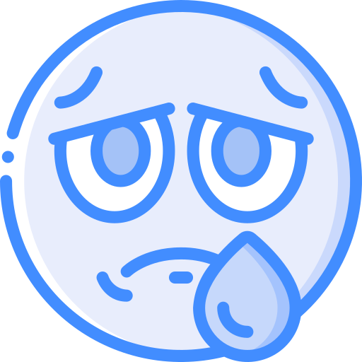 泣いている Basic Miscellany Blue icon