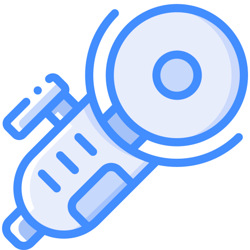 Angle grinder Basic Miscellany Blue icon