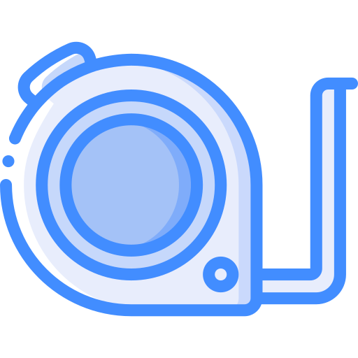 Measuring tape Basic Miscellany Blue icon