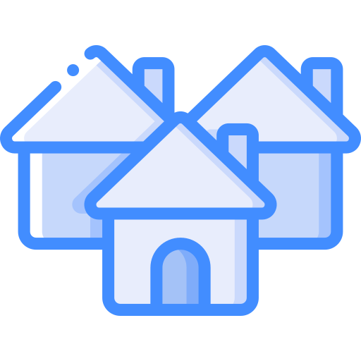 Houses Basic Miscellany Blue icon