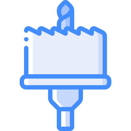 Drill bit Basic Miscellany Blue icon