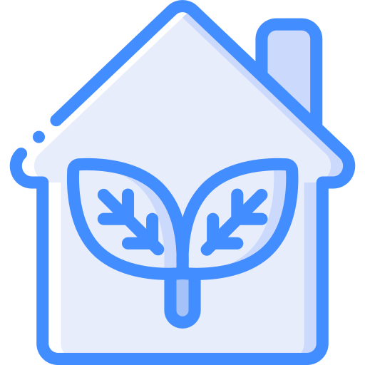 Eco house Basic Miscellany Blue icon