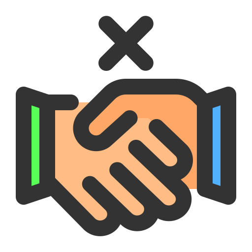No handshake Generic Outline Color icon