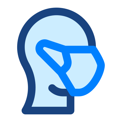Face mask Monochrome Blue icon
