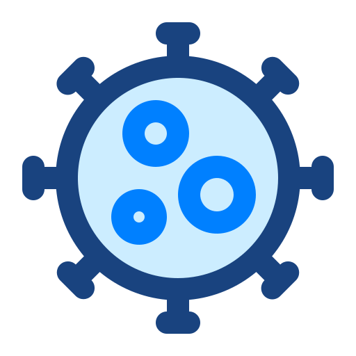 coronavírus Monochrome Blue Ícone