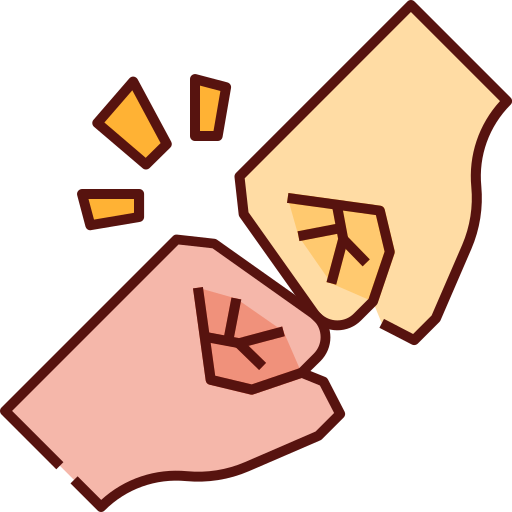 주먹 범프 Generic Outline Color icon