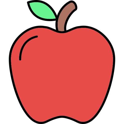 りんご Generic Thin Outline Color icon