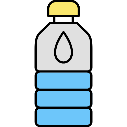 Бутылка с водой Generic Thin Outline Color иконка
