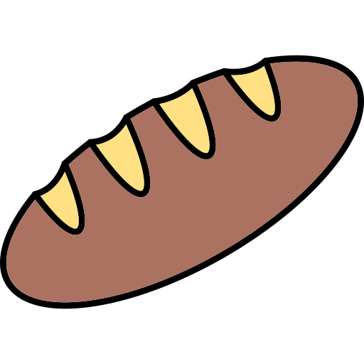Baguette Generic Thin Outline Color icon