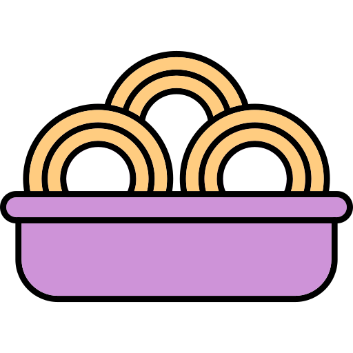 Spaghetti Generic Thin Outline Color icon