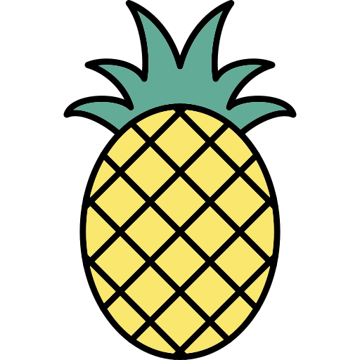 Pineapple Generic Thin Outline Color icon