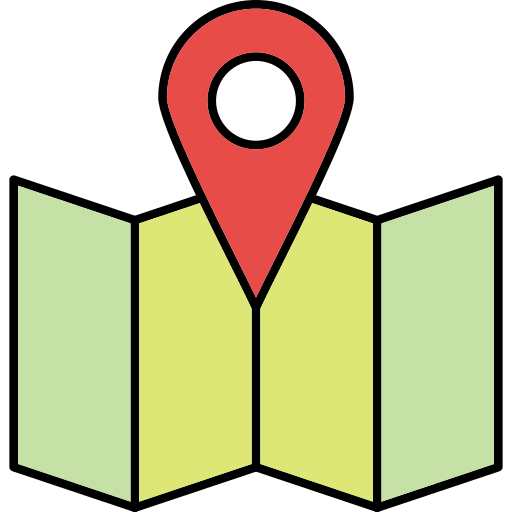 Location Generic Thin Outline Color icon
