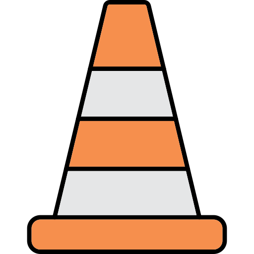 cone Generic Thin Outline Color Ícone
