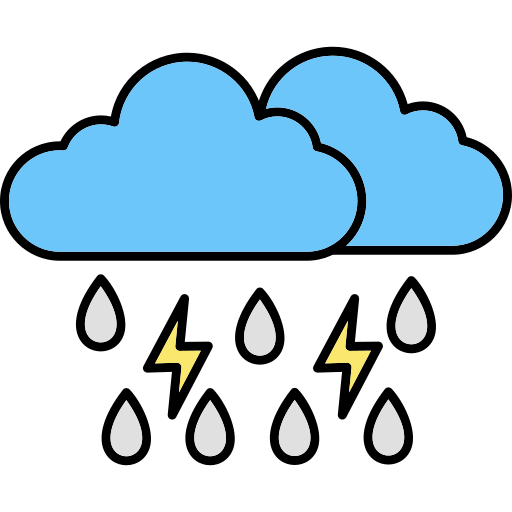 tormenta Generic Thin Outline Color icono