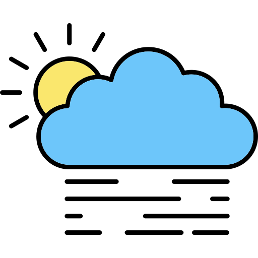 niebla Generic Thin Outline Color icono