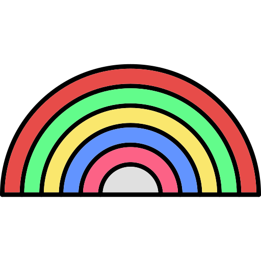 tęcza Generic Thin Outline Color ikona