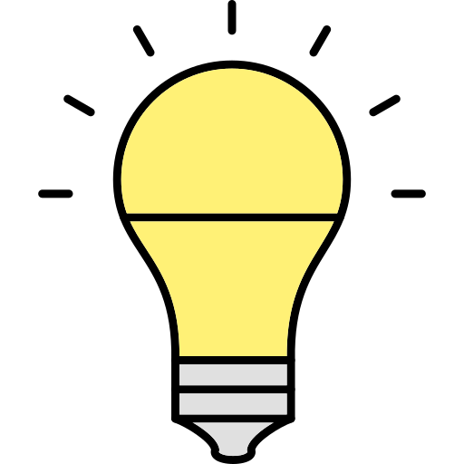 ampoule à led Generic Thin Outline Color Icône