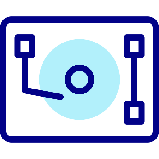 reproductor lp Detailed Mixed Lineal color icono