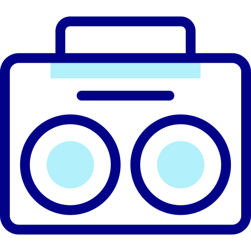 boombox Detailed Mixed Lineal color icon