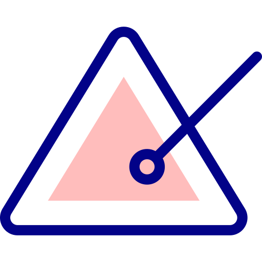 三角形 Detailed Mixed Lineal color icon