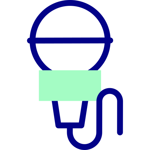 마이크로폰 Detailed Mixed Lineal color icon