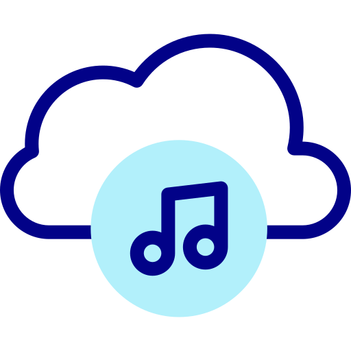 Music cloud Detailed Mixed Lineal color icon
