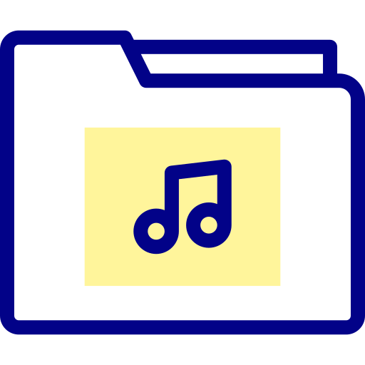 음악 폴더 Detailed Mixed Lineal color icon