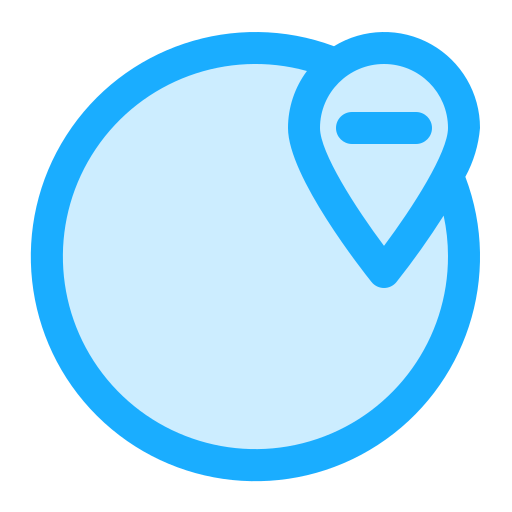 Delete location Generic Blue icon