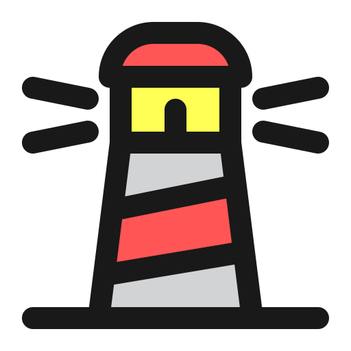 latarnia morska Generic Outline Color ikona