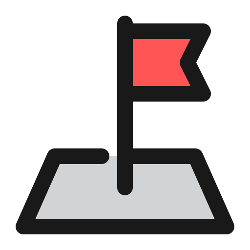bandiera rossa Generic Outline Color icona