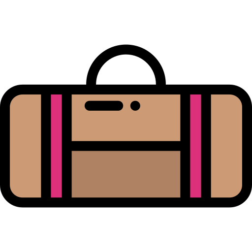 Hand luggage Detailed Rounded Lineal color icon