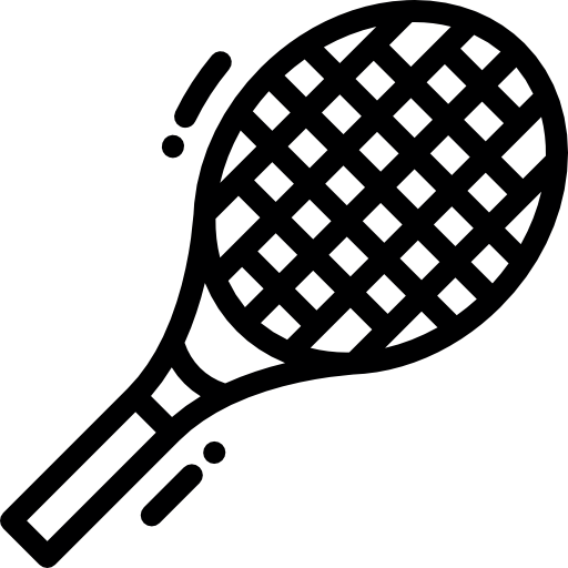 raqueta Detailed Rounded Lineal icono