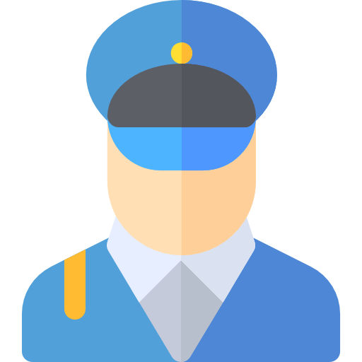 Полицейский Basic Rounded Flat иконка