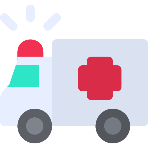 ambulans Basic Rounded Flat ikona