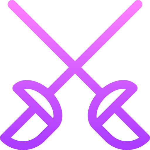 펜싱 Basic Gradient Lineal color icon