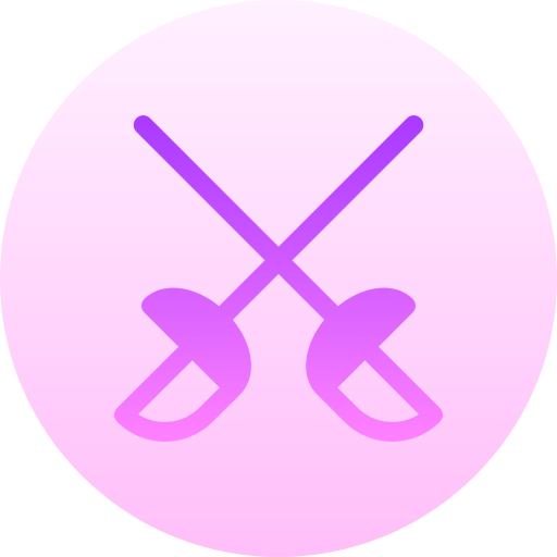 esgrima Basic Gradient Circular icono